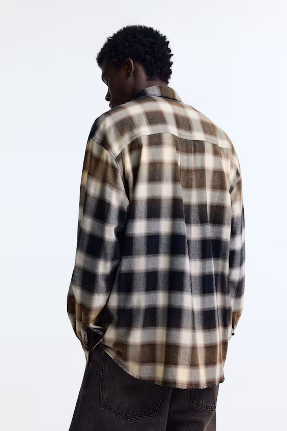 Рубашка из хлопковой смеси relaxed fit