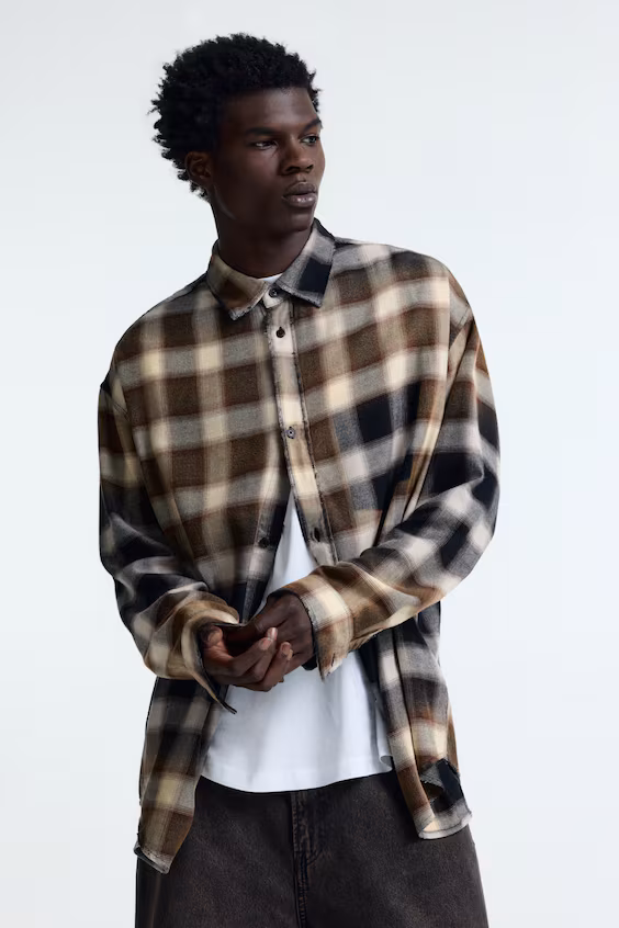 Рубашка из хлопковой смеси relaxed fit