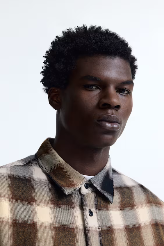 Рубашка из хлопковой смеси relaxed fit