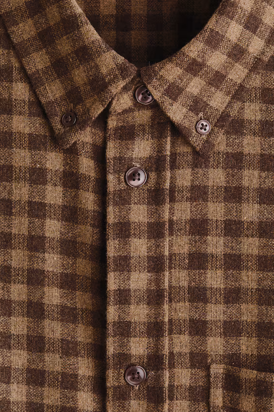 Рубашка из шерстяной смеси relaxed fit