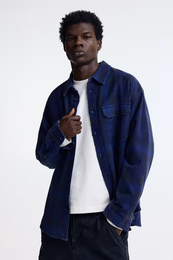 Рубашка в принт relaxed fit