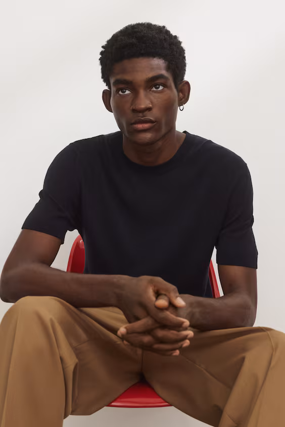 Футболка из рубчика slim fit