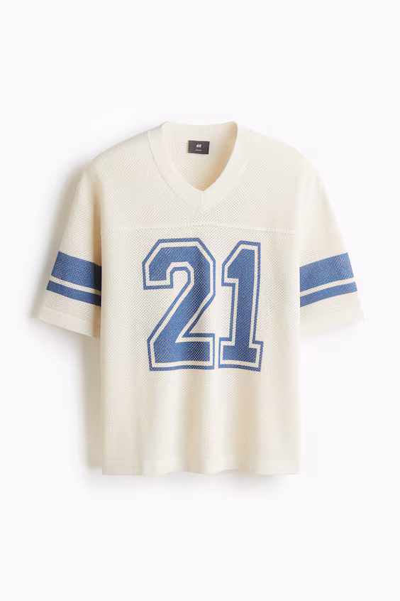 Футболка в слегка просвечивающемся трикотаже loose fit