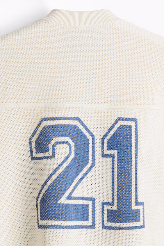 Футболка в слегка просвечивающемся трикотаже loose fit