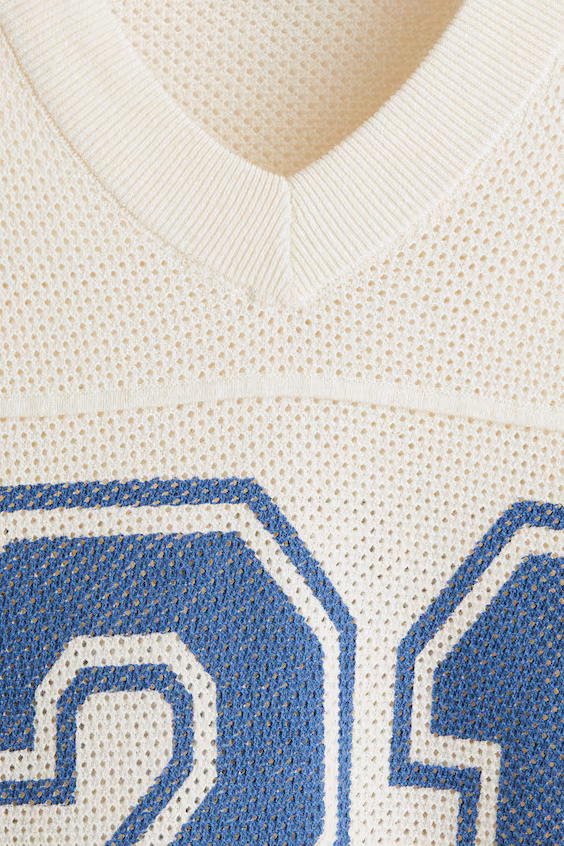 Футболка в слегка просвечивающемся трикотаже loose fit