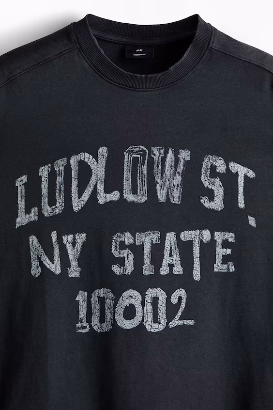 Свитер в оверсайзе с принтом из джерси oversized fit