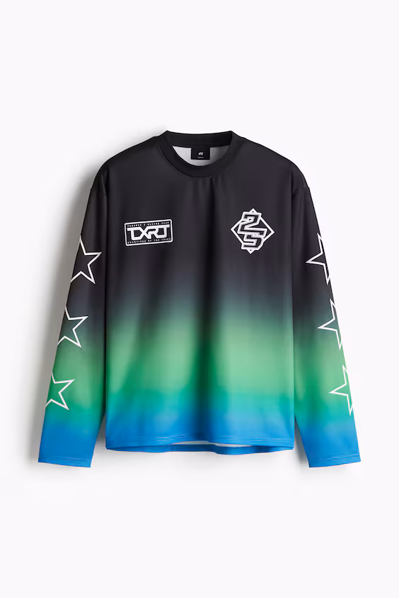 Свитер с длинными рукавами из сетчатой ткани loose fit