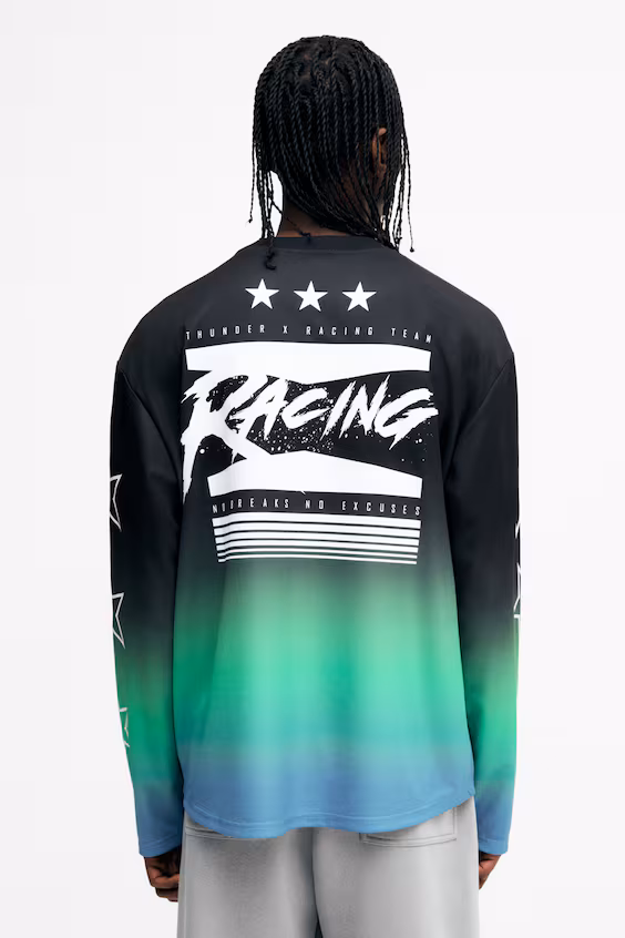 Свитер с длинными рукавами из сетчатой ткани loose fit