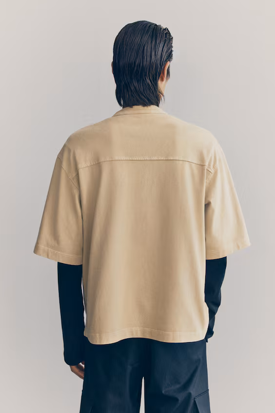 Футболка с квадратным кроем из хлопка