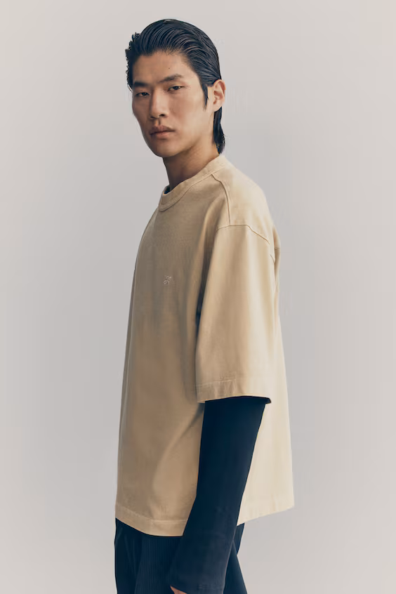 Футболка с квадратным кроем из хлопка