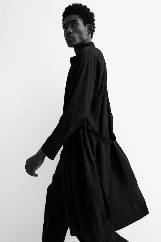 Халат в ткани с жаккардовым узором