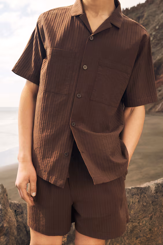 Пижама рубашка и шорты из хлопка