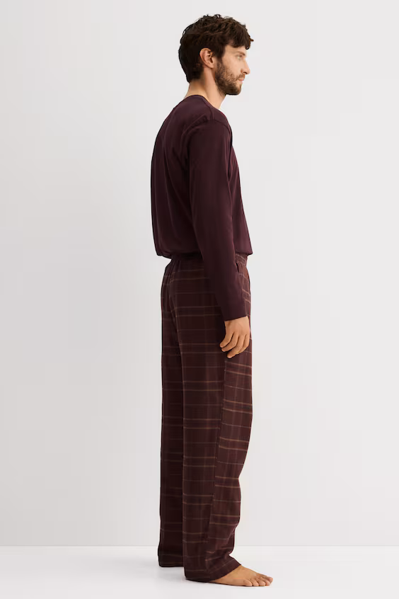 Пижама с толстовкой и брюками из хлопка