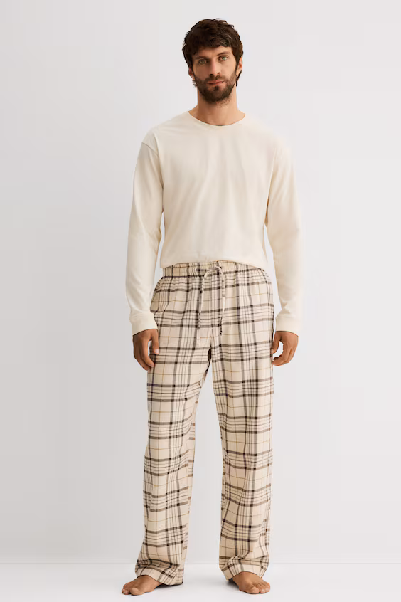 Пижама с толстовкой и брюками из хлопка