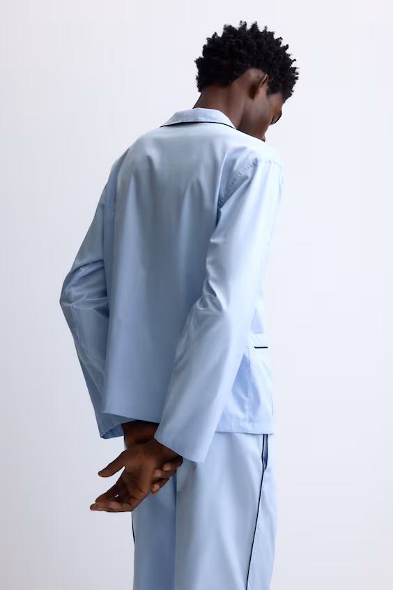 Пижама с рубашкой и брюками из хлопка