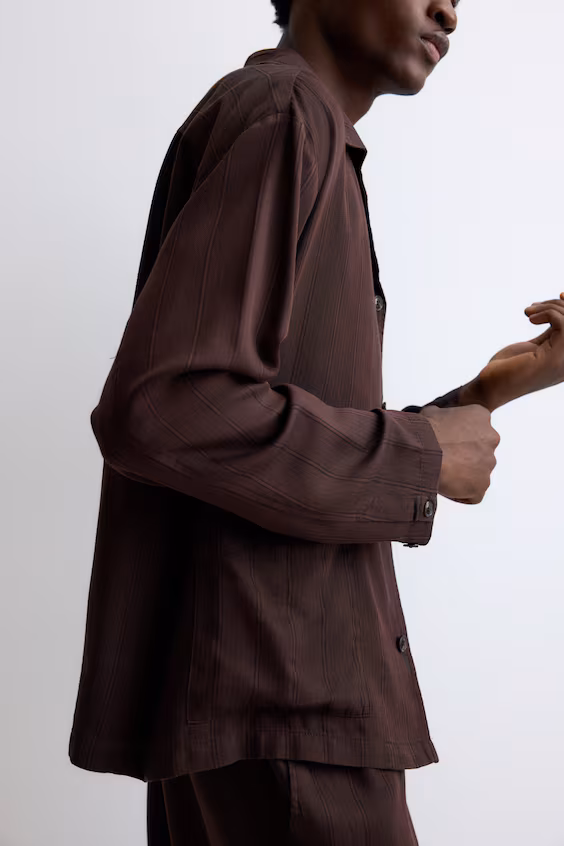 Пижама с рубашкой и брюками из лиоцелла