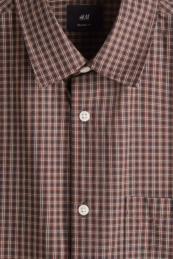 Рубашка с короткими рукавами relaxed fit