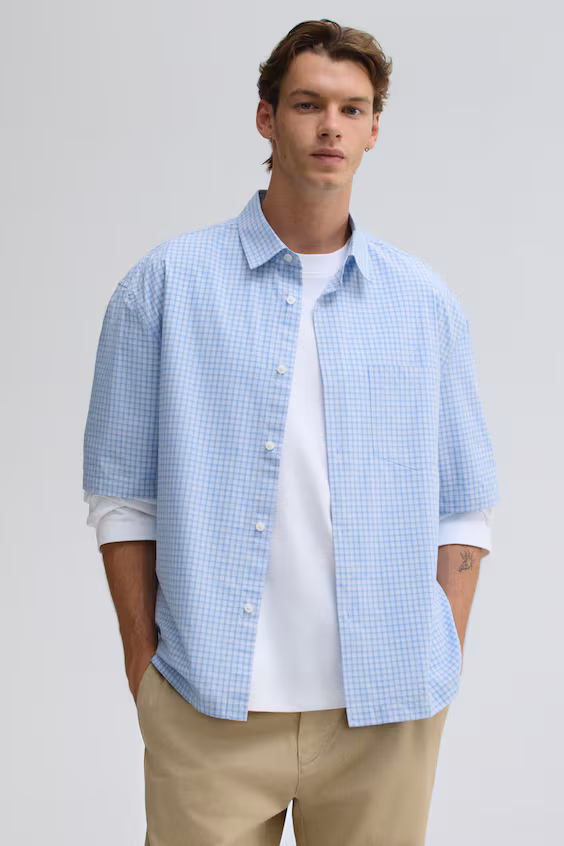 Рубашка с короткими рукавами relaxed fit