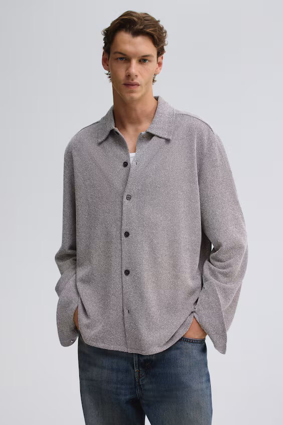 Рубашка с текстурой regular fit