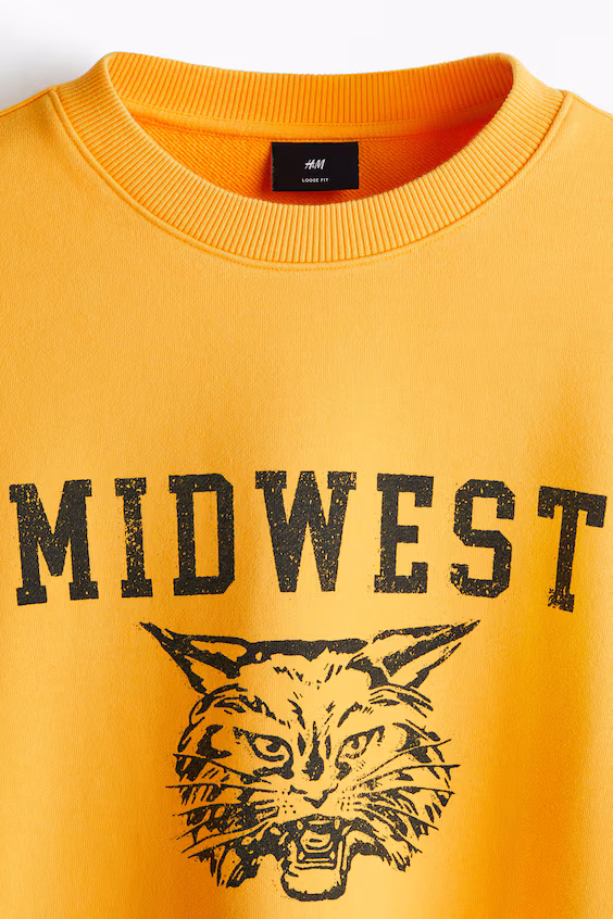 Толстовка с принтом свободного кроя