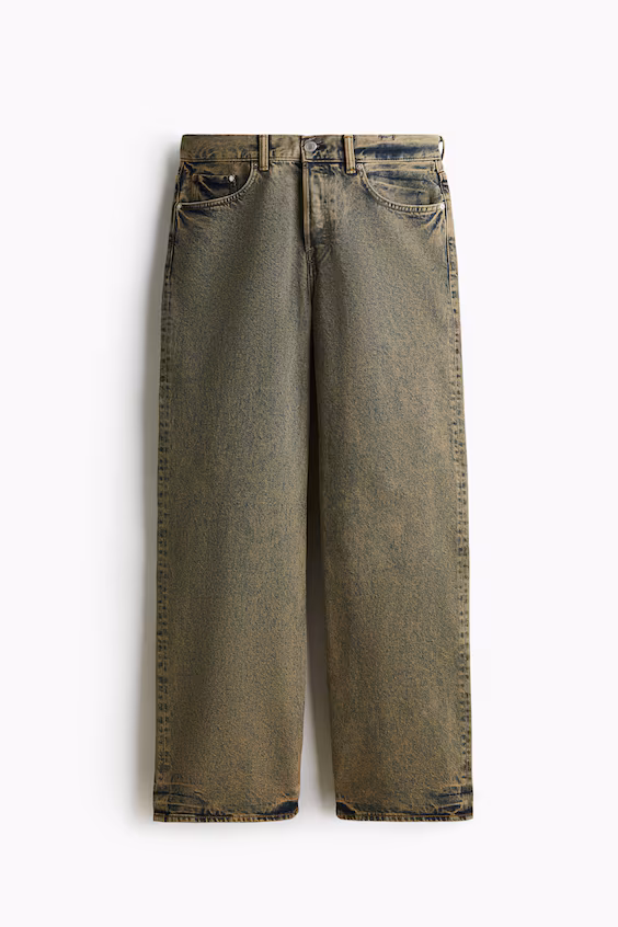 Джинсы прямого кроя свободного покроя