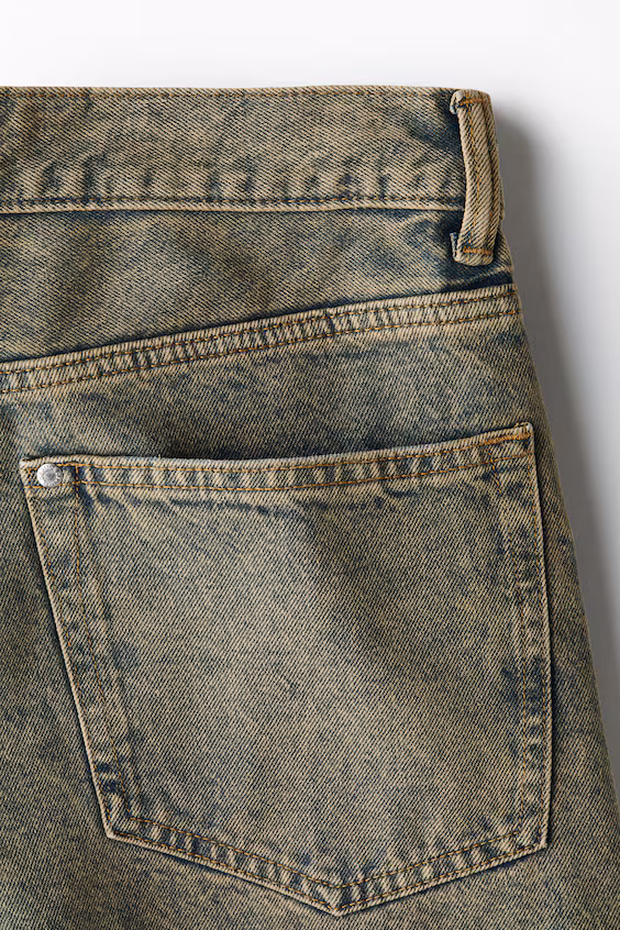 Джинсы прямого кроя свободного покроя