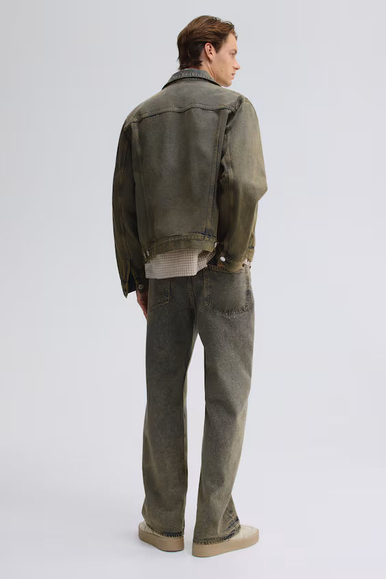 Джинсы прямого кроя свободного покроя