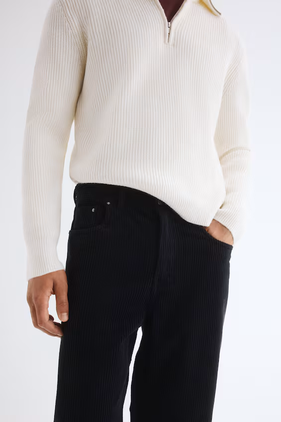 Брюки из бархата свободного кроя