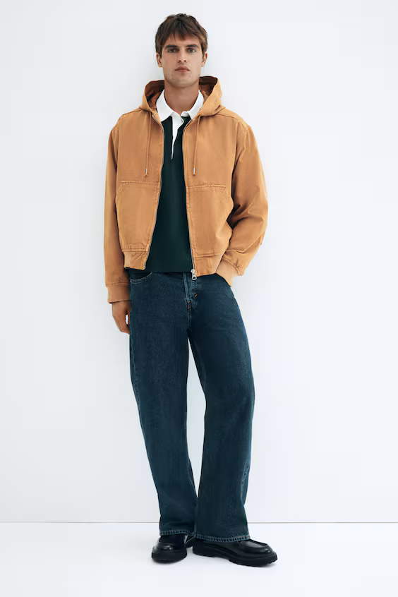 Парка с капюшоном в стиле воркер