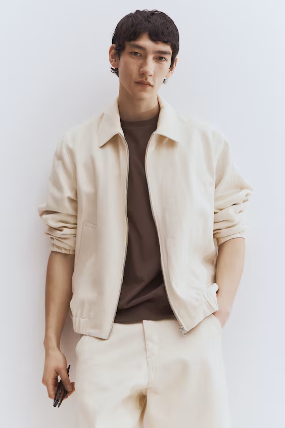 Пиджак из смесового льна стандартного кроя