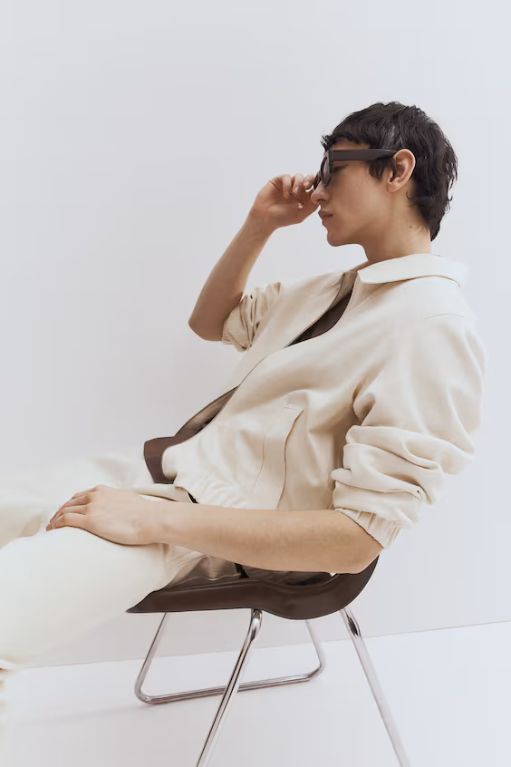 Пиджак из смесового льна стандартного кроя