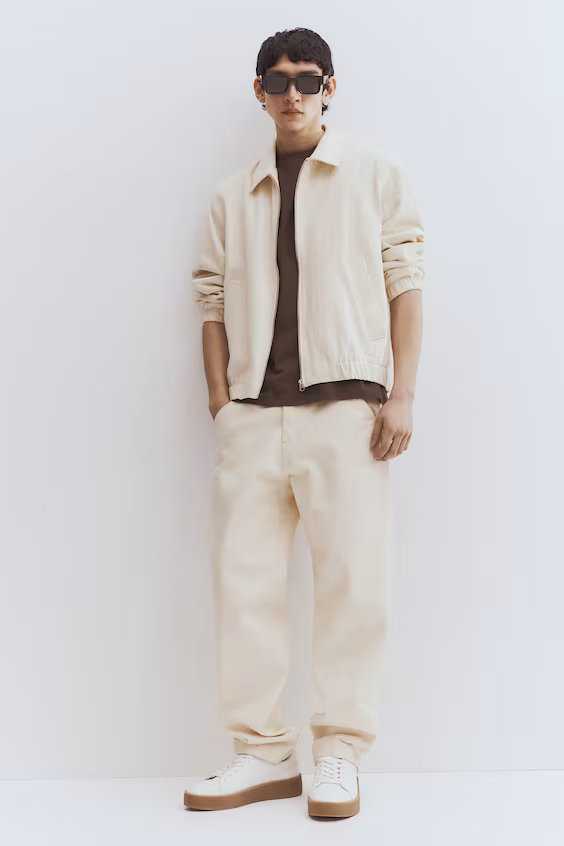 Пиджак из смесового льна стандартного кроя