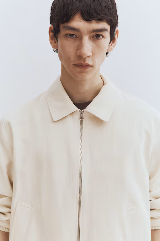 Пиджак из смесового льна стандартного кроя