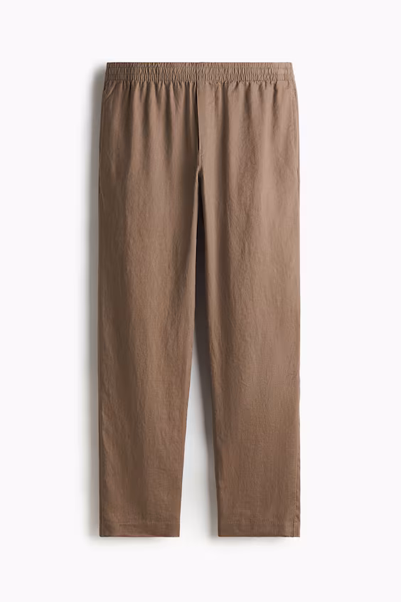 Брюки из льна стандартного кроя