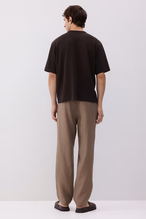 Брюки из льна стандартного кроя