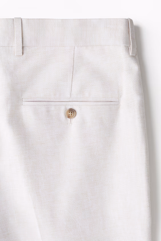 Классические брюки из смесового льна стандартного кроя