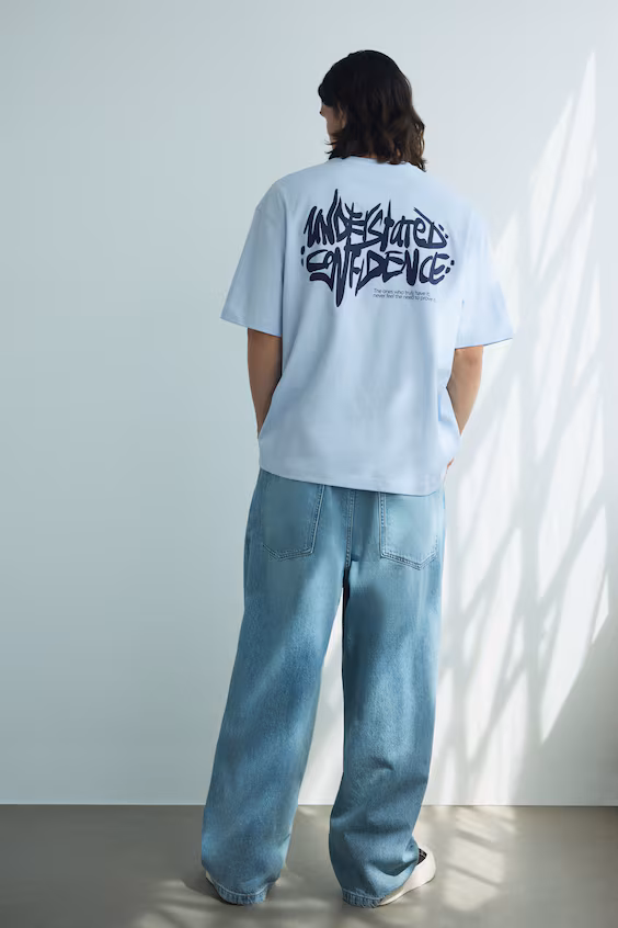 Футболка с принтом свободного кроя