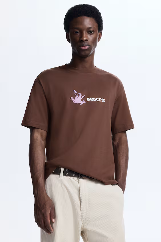 Футболка с принтом свободного кроя