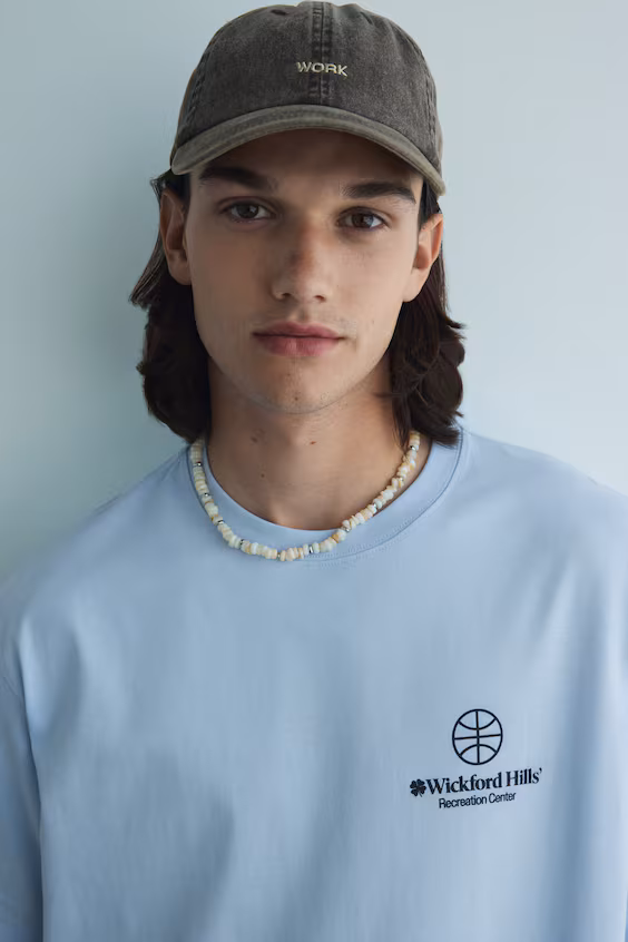 Футболка с принтом свободного кроя