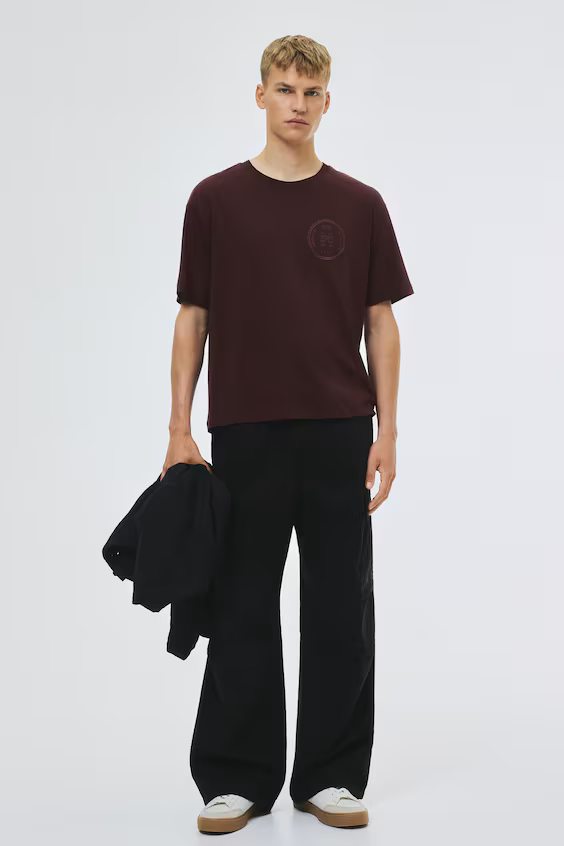 Футболка с принтом свободного кроя