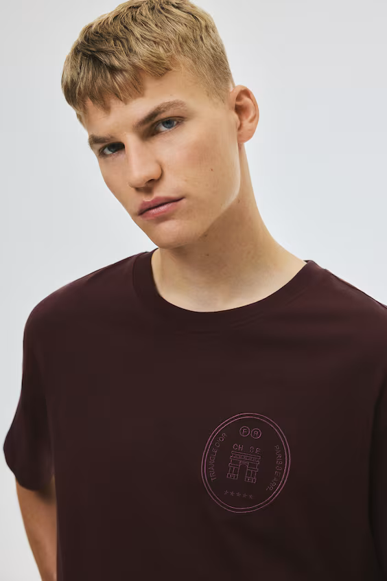 Футболка с принтом свободного кроя