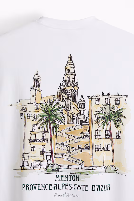 Футболка с принтом loose fit