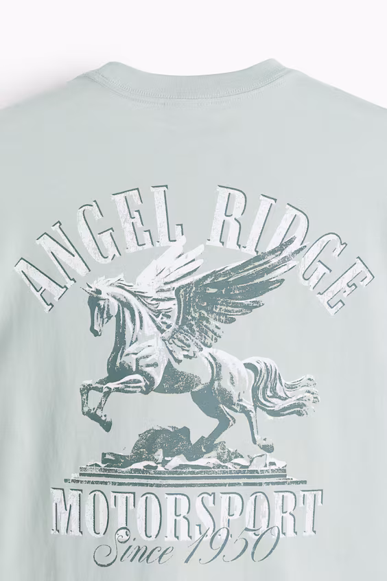 Футболка с принтом в свободном крое