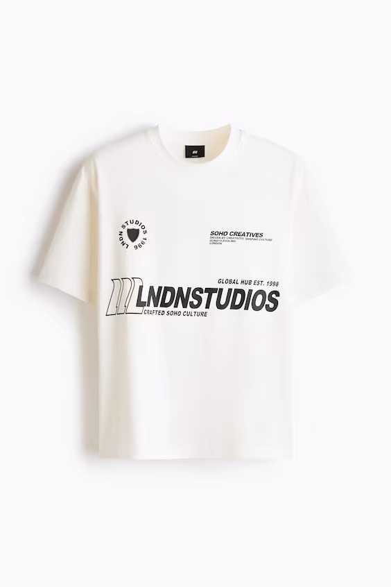 Футболка с принтом relaxed fit