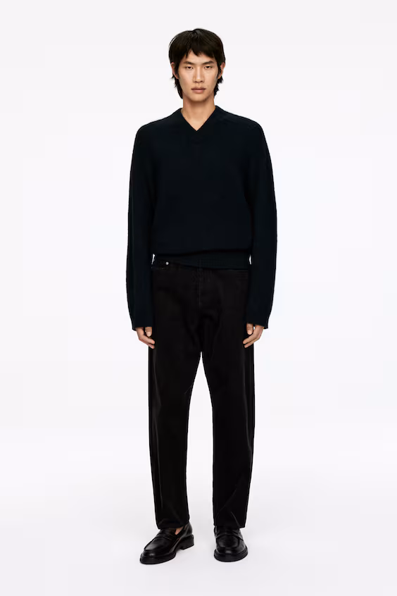 Брюки свободного кроя из вельвета