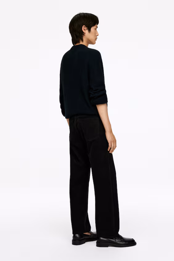 Брюки свободного кроя из вельвета