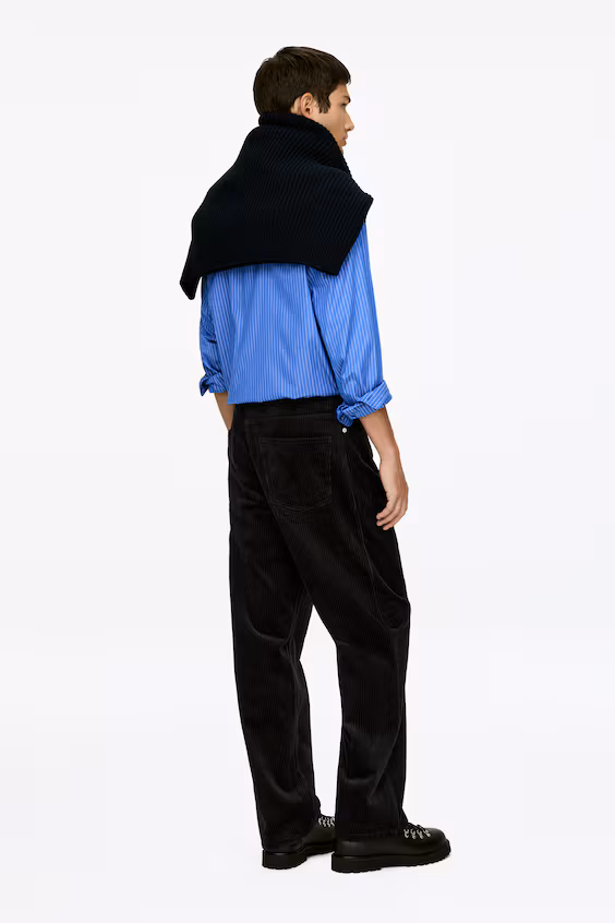 Брюки свободного покроя из вельвета