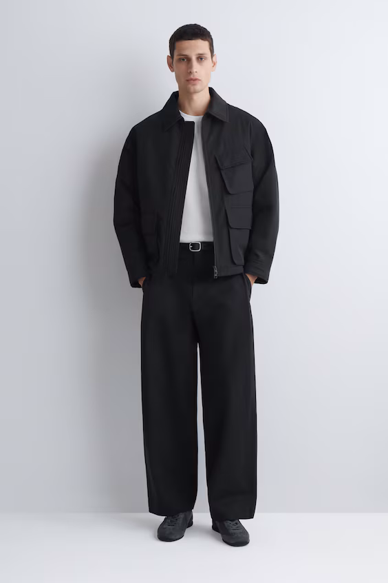 Футболка из интерлока с круглым вырезом h&m