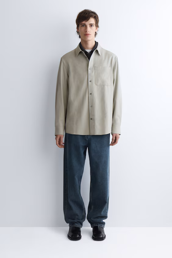 Рубашка комфорт из хлопка с начесом