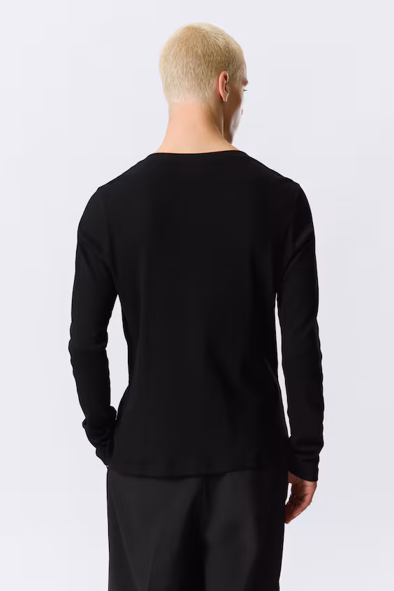 Футболка henley с длинным рукавом